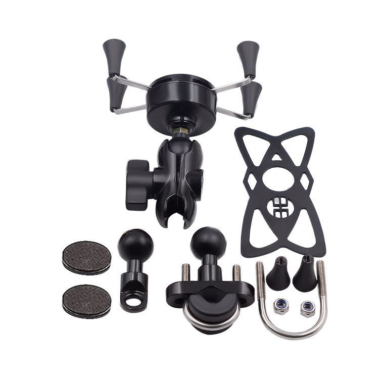 HKM-766227 Adjustable Aluminum Alloy Phone Holder for Motorcycles, Bicycles, and Electric Bikes