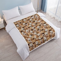 HKM-766291 Cockapoo Design Sherpa Fleece Blanket - Cozy Throw for Kids and Adults, Perfect for Home or Gift