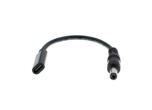 HKM-766355 Multi Function DC Power Supply Adapter Cable, Type-C Female to 5.5x2.1mm, 15CM Copper Cord, Black