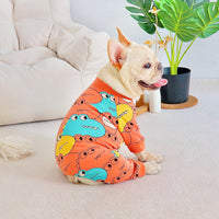 HKM-766419 Four-Legged Cotton Dog Clothes for Spring and Autumn in Orange