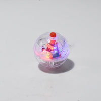 HKM-766419 Transparent Luminous Plastic Cat Ball with Red Button, 3.5CM Diameter, Includes 3 Batteries