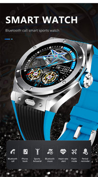 HKM-766483 Bluetooth Sports Smart Watch with Health Monitoring, Pedometer, and Music Storage - Multi-Language Support