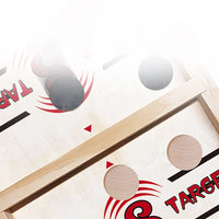 HKM-766547 Wooden Fast Sling Puck Desktop Game – Fun Family Ice Hockey Challenge for Kids and Adults