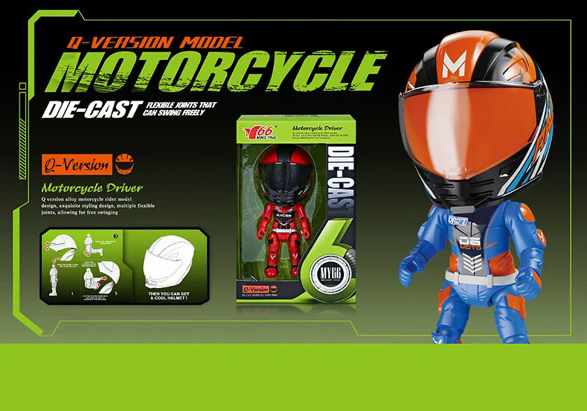 HKM-766611 Transforming Plastic Motorcycle Rider Figures for Kids - EPT Diecast Toys