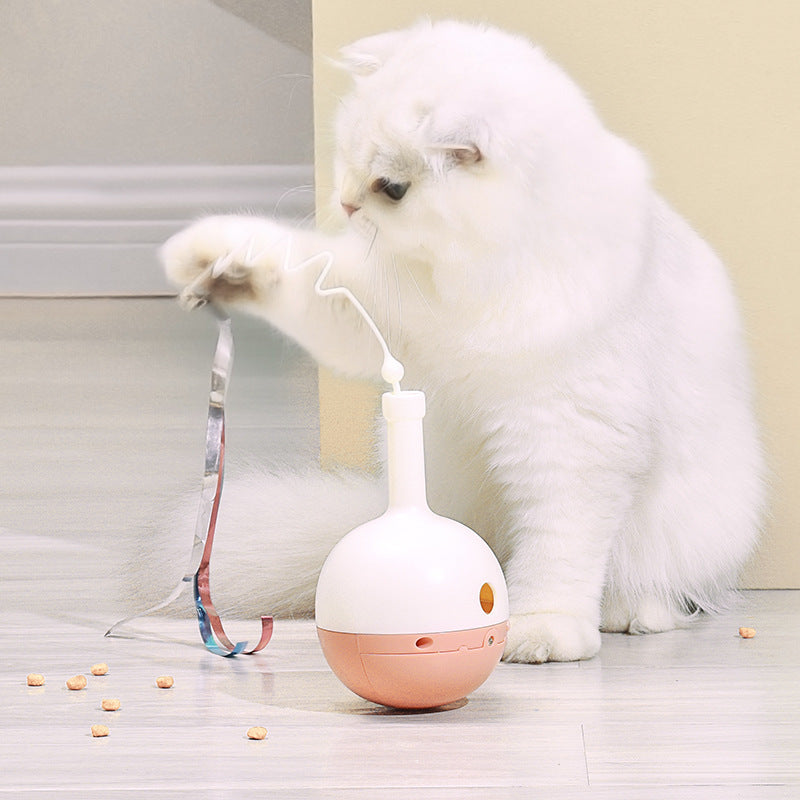HKM-766739 Pet funny cat toy electric funny cat stick tumbler leaking ball toy