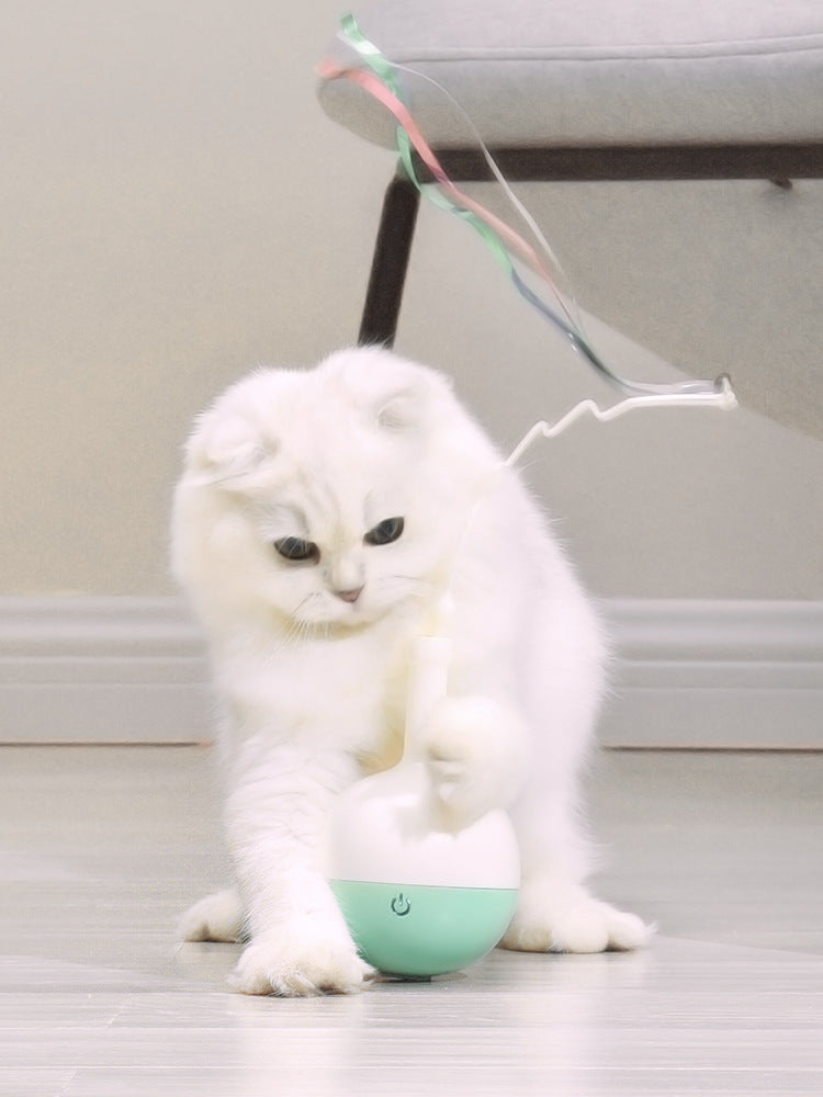 HKM-766739 Pet funny cat toy electric funny cat stick tumbler leaking ball toy