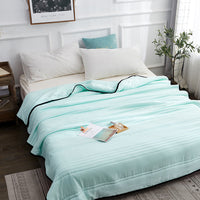 HKM-766803 Washed Cotton Quilted Lightweight Summer Cool Blanket in Multiple Colors