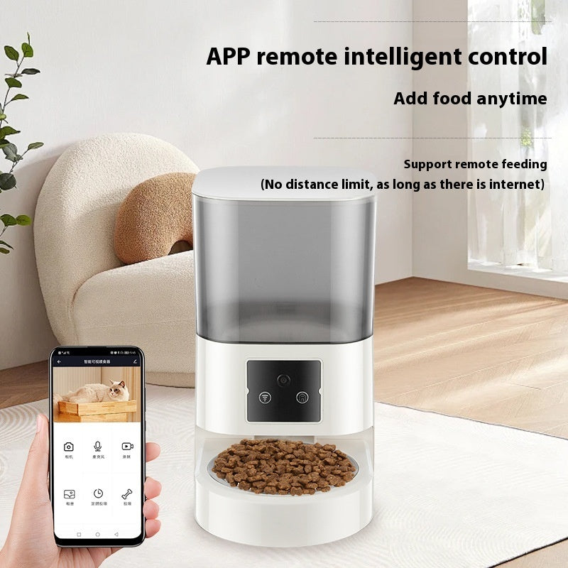 HKM-766995 Automatic Pet Feeder with Intelligent Timing System for Cats and Dogs - Single and Double Bowl Options