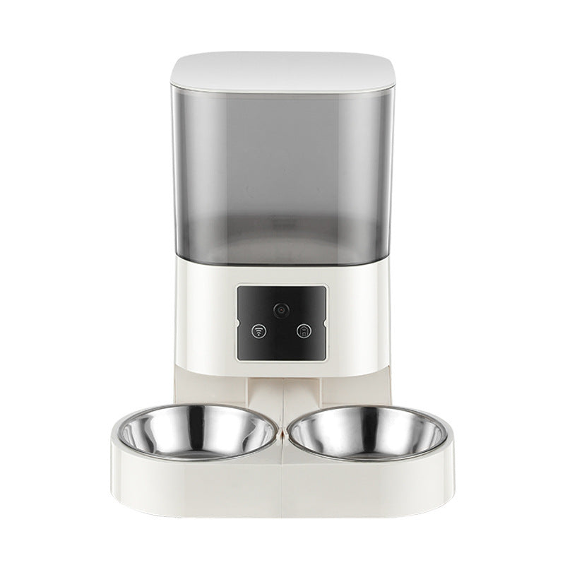 HKM-766995 Automatic Pet Feeder with Intelligent Timing System for Cats and Dogs - Single and Double Bowl Options