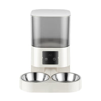 HKM-766995 Automatic Pet Feeder with Intelligent Timing System for Cats and Dogs - Single and Double Bowl Options