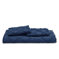 HKM-767123 Solid Color Cotton Quilt Cover Set - Modern Simplicity Three-Piece Bedding Ensemble