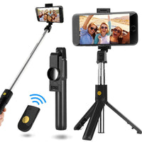 HKM-767187 Handheld PTZ Bluetooth Remote Control Selfie Stick Tripod with Anti-Shake Technology