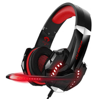 HKM-767187 Wired Gaming Headset with Microphone - 3m Braided Cable, 50mm Speaker, Red/Purple/Blue/Orange