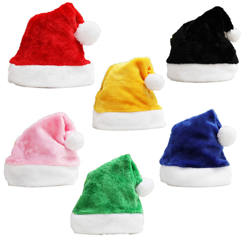 HKM-767251 Colorful Plush Cartoon Christmas Hat for Festive Celebrations