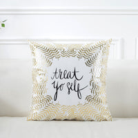 HKM-767251 Floral Pattern Super Soft Blended Cushion Cover - European Style 45x45cm