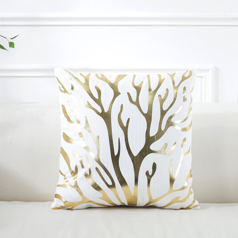 HKM-767251 Floral Pattern Super Soft Blended Cushion Cover - European Style 45x45cm