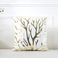 HKM-767251 Floral Pattern Super Soft Blended Cushion Cover - European Style 45x45cm