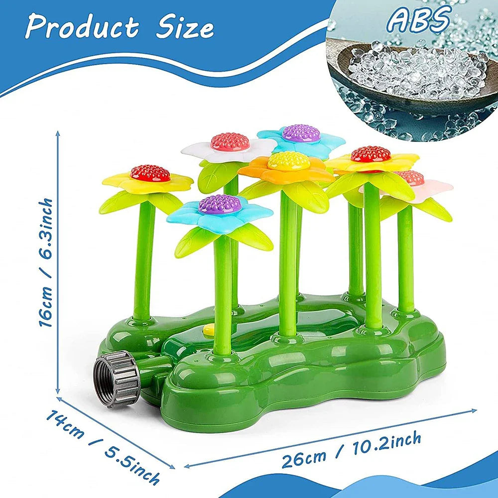 HKM-767379 Flower-Shaped Water Sprinkler Toy for Kids - Fun Outdoor Play for Backyard and Garden Activities