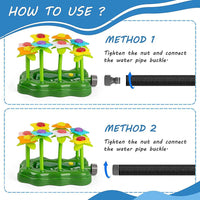 HKM-767379 Flower-Shaped Water Sprinkler Toy for Kids - Fun Outdoor Play for Backyard and Garden Activities