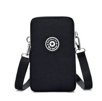 HKM-767379 Stylish Vertical Mobile Phone Bag with Zipper Closure and Vibrant Print Designs
