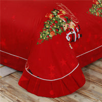 HKM-767443 Cotton 3D Christmas-Themed Bedding Set in Three and Four Piece Options
