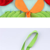 HKM-767891 Sniff Pad for Rabbits and Hamsters - Polar Fleece Chew Toy with Flower Design, 43cm Diameter