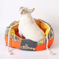 HKM-768083 Thickened Cloth Dog Mat for Comfortable Pet Nest, Available in Orange and Yellow, Sizes S & M