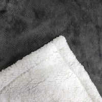 HKM-768275 Wearable Long-Sleeved Blanket in Gray, Red, and Blue - Cozy Polyester Fabric for Winter