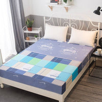 HKM-768595 Stripe Pattern Cotton Blend Mattress Cover Sheets - Sizes 120x200x25, 150x200x25, 180x200x25