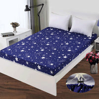 HKM-768595 Stripe Pattern Cotton Blend Mattress Cover Sheets - Sizes 120x200x25, 150x200x25, 180x200x25