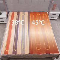 HKM-768595 Temperature-Controlled Electric Blanket with Double Helix Heating Wire and Intelligent Safety Features, Colorful Stripe Design