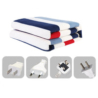 HKM-768595 Temperature-Controlled Electric Blanket with Double Helix Heating Wire and Intelligent Safety Features, Colorful Stripe Design