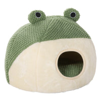 HKM-768659 Pet Cat Dog Nest Little Frog Series Warm Plush Mat Autumn Winter Pet House Full Package Nest For Small Cats Dogs Within 5KG