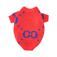 HKM-768851 Cozy Chinese Red Wool Pet Sweater for Autumn and Winter