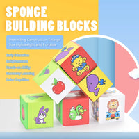 HKM-768851 Educational Cartoon EVA Foam Block Toys for Newborns and Toddlers, Ideal for Ages 0-12 Months