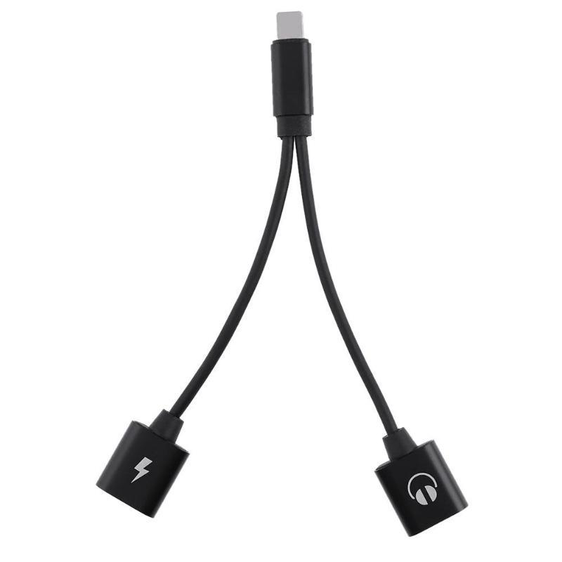 HKM-769171 Lightning Audio Adapter for iPhone - Dual Function Charging & Headphones Compatibility - 135mm Aluminum Alloy Design