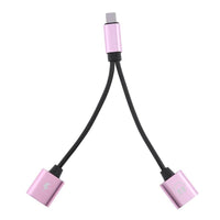 HKM-769171 Lightning Audio Adapter for iPhone - Dual Function Charging & Headphones Compatibility - 135mm Aluminum Alloy Design