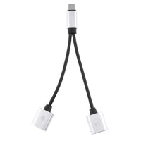 HKM-769171 Lightning Audio Adapter for iPhone - Dual Function Charging & Headphones Compatibility - 135mm Aluminum Alloy Design