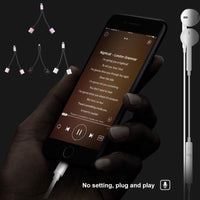HKM-769171 Lightning Audio Adapter for iPhone - Dual Function Charging & Headphones Compatibility - 135mm Aluminum Alloy Design