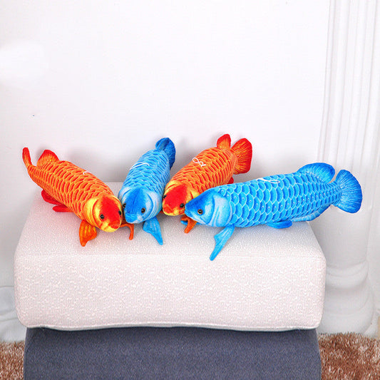 HKM-769235 Arowana Fish Soft Plush Toy - Short Plush with PP Cotton Filling