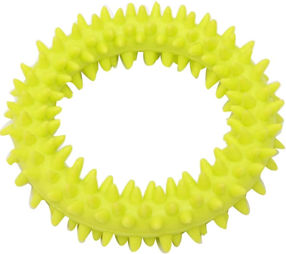 HKM-769299 Durable TPR Spiky Circle Dog Chew Toy for Molar Health and Bite Training