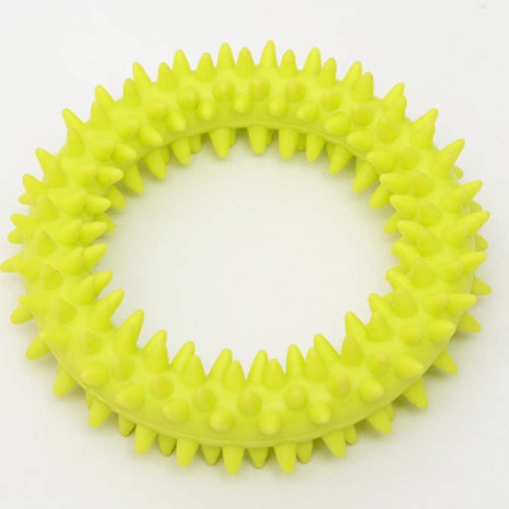 HKM-769299 Durable TPR Spiky Circle Dog Chew Toy for Molar Health and Bite Training