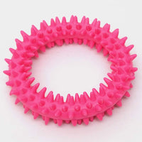 HKM-769299 Durable TPR Spiky Circle Dog Chew Toy for Molar Health and Bite Training