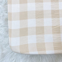 HKM-769427 Cotton Crepe Fitted Crib Sheet for 4.5ft Bed, Universal Size 70x130x22cm
