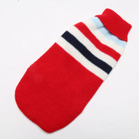 HKM-769683 Simple Knitted Striped Sweater for Dogs - Dark Blue, Sizes 8-28 Inches