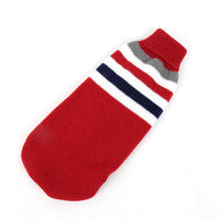 HKM-769683 Simple Knitted Striped Sweater for Dogs - Dark Blue, Sizes 8-28 Inches