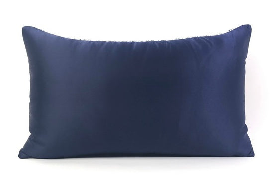 HKM-769747 Dark Blue Geometric Lumbar Pillow with Chemical Fiber Filling - Available in 30x50cm & 45x45cm Sizes