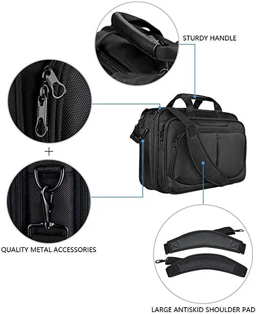 KTX-769811 Expandable Water-Repellent Messenger Bag for Laptops and Business Essentials