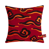 HKM-769811 Living Room Sofa Set with Decorative Tiger Embroidery Cushions and Pillows