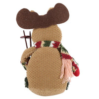 HKM-769875 Christmas Elk, Santa Claus, and Snowman Flannel Decorations - Set of 1 or 3